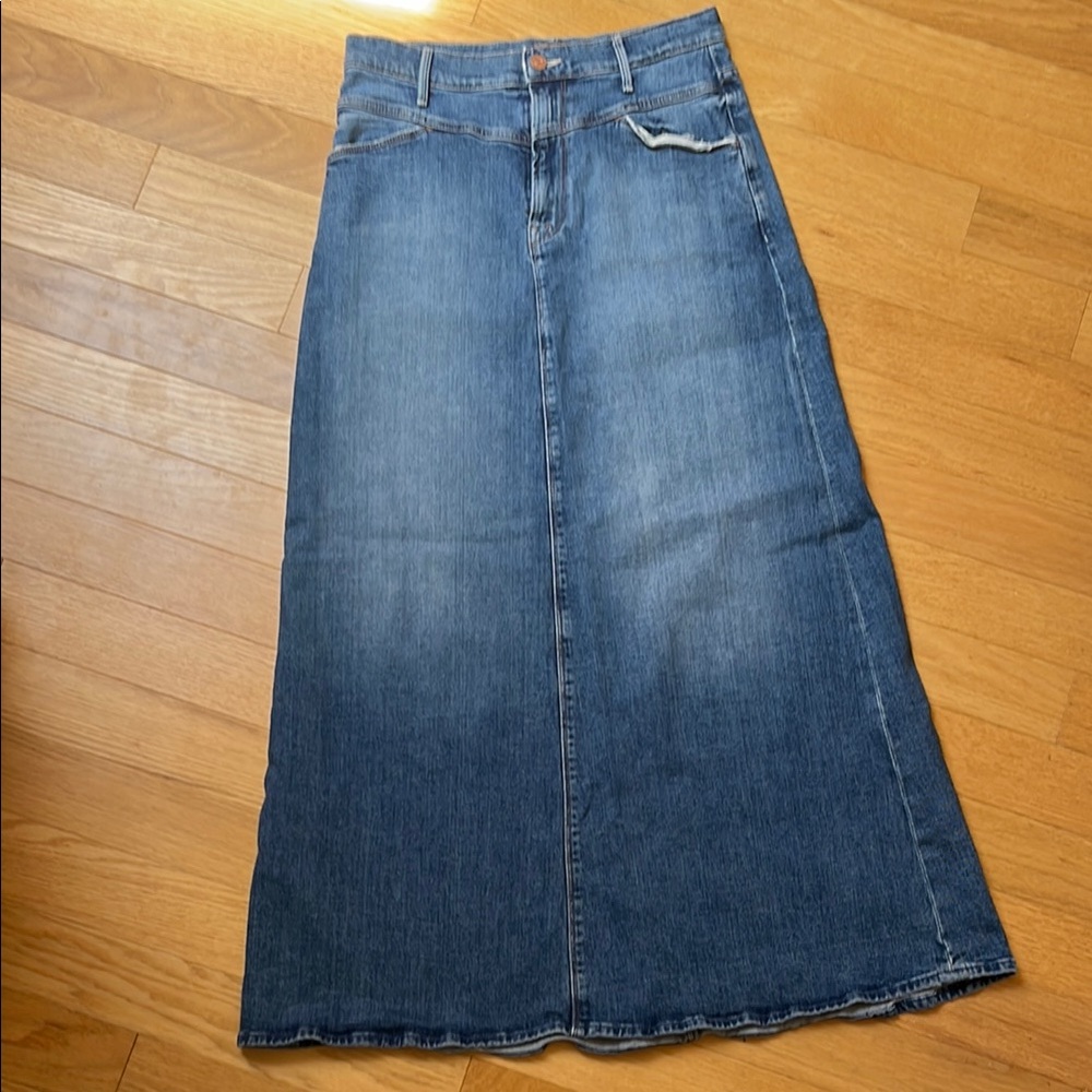 MOTHER Blue Denim Skirt
